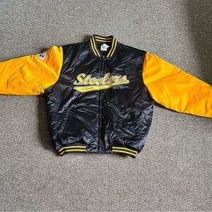 NFL Steelers Black and Yellow Bomber Jacket